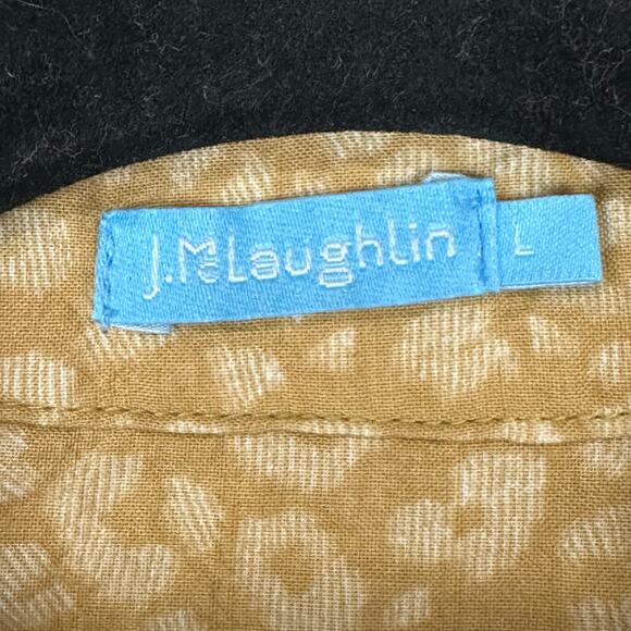 J Mclaughlin Top Womens Large Gold Print Button Down Long Sleeve Preppy Career - Picture 5 of 11